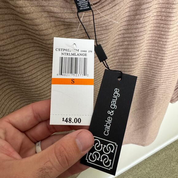 Cable & Gauge Boat Neck 3/4 Sleeve Casual Top Shirt US Women's S - Picture 6 of 8